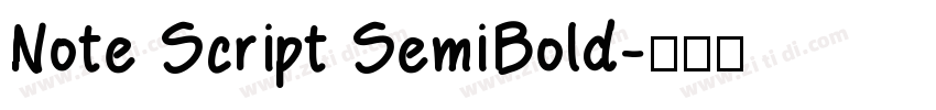 Note Script SemiBold字体转换